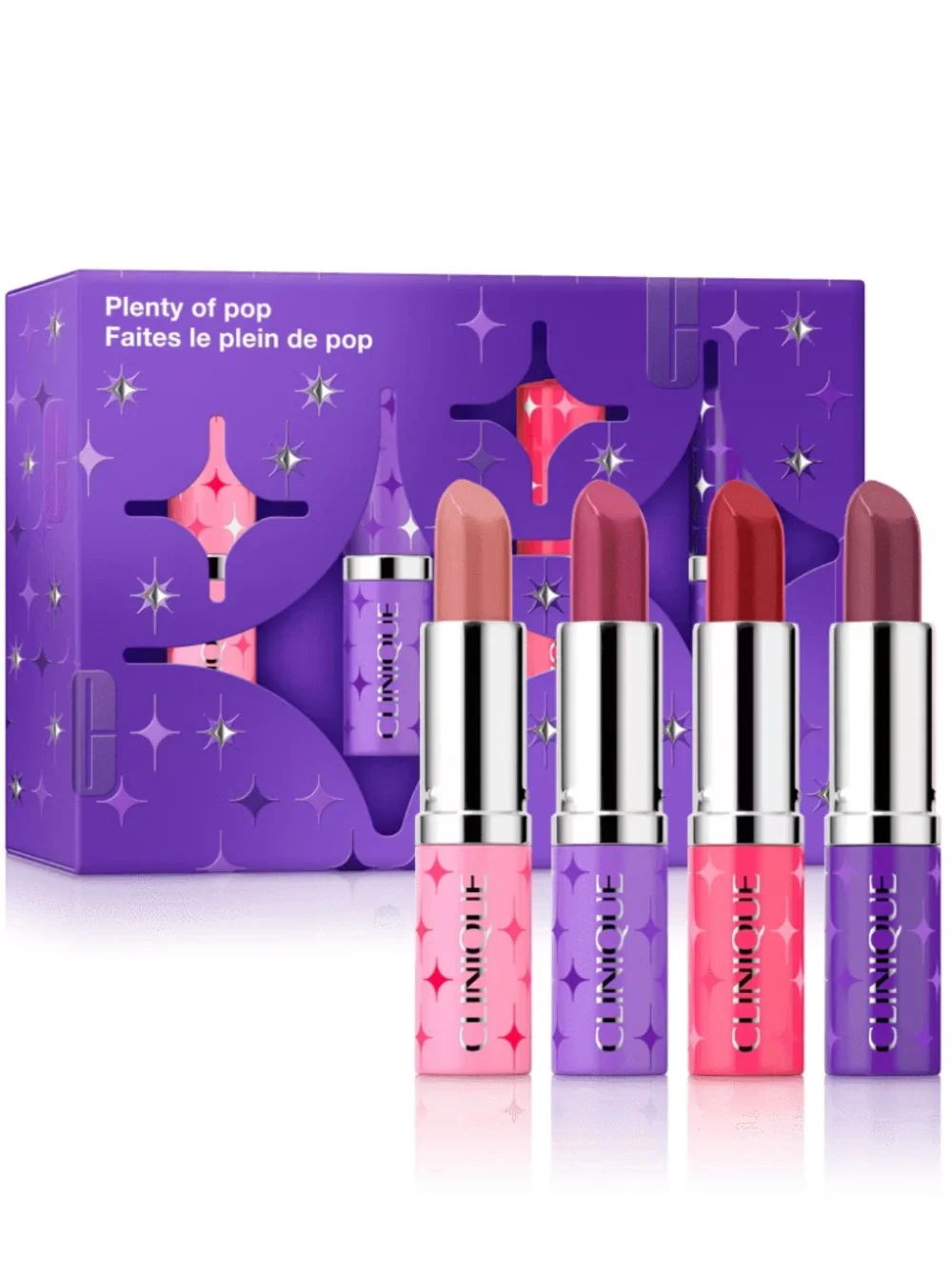 Clinique Plenty of Pop Longwear Lipstick Gift Set 3.8g X 4 BRAND NEW IN BOX
